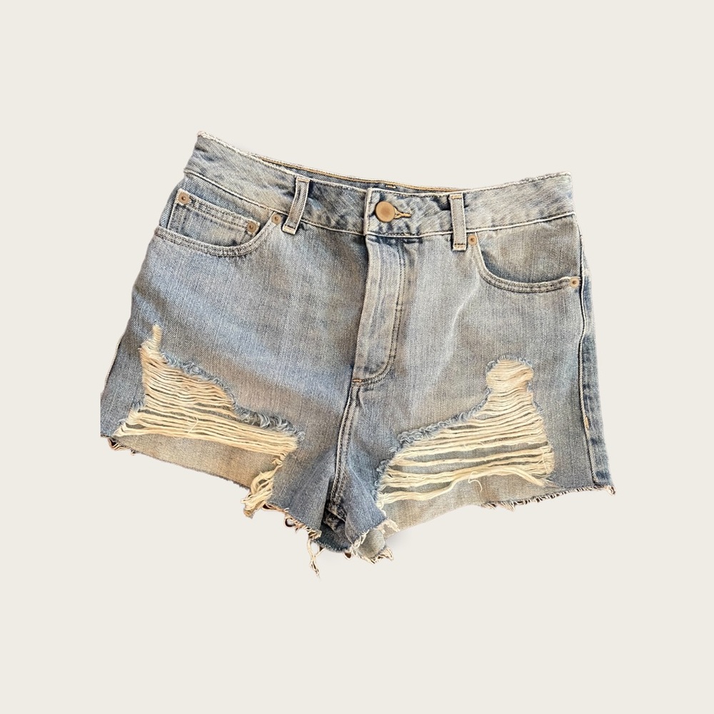 ASOS distressed denim shorts